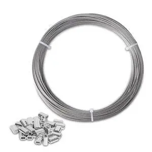 1/16 Wire Rope, 100FT 304 Stainless Steel Cable | Steel Wire, Aircraft Cable,7x7 Strand Core,for Outdoor, indoor , Yard, Garden or Crafts 1/16 Wire Rope, 100FT 304 Stainless Steel Cable | Steel Wire, Aircraft Cable,7x7 Strand Core,for Outdoor, indoor , Yard, Garden or Crafts