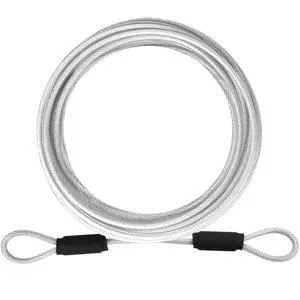 1/8" Stainless Steel Security Cable Luggage Lock, Double Loop,1Pack | Rustproof, flexible wire rope, 4/6/10/15FT, anti-theft, weatherproof, durable, for luggage bike gate 1/8" Stainless Steel Security Cable Luggage Lock, Double Loop,1Pack | Rustproof, flexible wire rope, 4/6/10/15FT, anti-theft, weatherproof, durable, for luggage bike gate