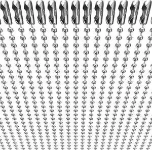 50-Pack Dog Tag Chain Ball Chain Necklace Bulk, Beaded Necklace Chains for Jewelry Making DIY Crafts, Military Blank Dog Tag Necklace for Men, Silver Nickel Plated Metal 24" Long 2.4mm Ball Bead Chain 50-Pack Dog Tag Chain Ball Chain Necklace Bulk, Beaded Necklace Chains for Jewelry Making DIY Crafts, Military Blank Dog Tag Necklace for Men, Silver Nickel Plated Metal 24" Long 2.4mm Ball Bead Chain