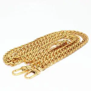 47" Gold Crossbody Chain Strap for Purse Handbag Shoulder Bag Replacement | 120cm Iron Flat Purse Chain Strap Replacement Bag Chain Accessories with Metal Buckles - 6 OZ in Weight 47" Gold Crossbody Chain Strap for Purse Handbag Shoulder Bag Replacement | 120cm Iron Flat Purse Chain Strap Replacement Bag Chain Accessories with Metal Buckles - 6 OZ in Weight