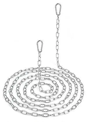 10 Feet Hanging Chain with 2 Pack Detachable Chain Links, Silver Metal Chain for Hanging, Heavy Duty Hanging Chain for Home Decorative Light Duty Chain for Outdoor Indoor Use 10 Feet Hanging Chain with 2 Pack Detachable Chain Links, Silver Metal Chain for Hanging, Heavy Duty Hanging Chain for Home Decorative Light Duty Chain for Outdoor Indoor Use