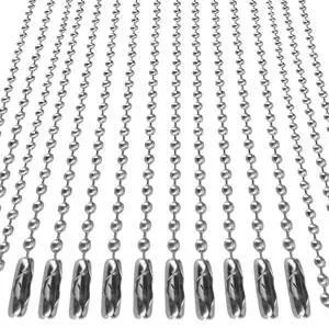 10 pcs Dog Tag Chain, Ball Chain Necklace, dog tag chains for men, Silver Nickel Plated Metal 27.6" Long 2.4mm Ball Bead Chain. 10 pcs Dog Tag Chain, Ball Chain Necklace, dog tag chains for men, Silver Nickel Plated Metal 27.6" Long 2.4mm Ball Bead Chain.