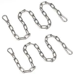 2 Pack Outdoor Fence Gate Chains, 5/32 x 36 Inch Mental Chain Fence Lock with Spring Hooks Easy to Open and Close, Silver Safety Gate Chain Link for Livestock, Ranch, Barn (Extended) 2 Pack Outdoor Fence Gate Chains, 5/32 x 36 Inch Mental Chain Fence Lock with Spring Hooks Easy to Open and Close, Silver Safety Gate Chain Link for Livestock, Ranch, Barn (Extended)