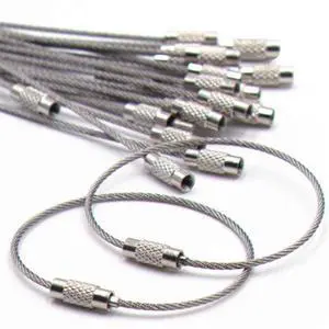 20pcs Stainless Steel Wire Keychains Aircraft Cable Cable Key Ring for Hanging ID Tags or Luggage Tags,6.3 inch 2mm 20pcs Stainless Steel Wire Keychains Aircraft Cable Cable Key Ring for Hanging ID Tags or Luggage Tags,6.3 inch 2mm