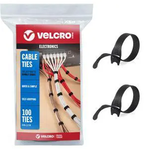 ONE-WRAP Cable Ties, 8in x 1/2in, Black, 100 Pack | Thin Pre Cut Cable Management Straps For Organizing Cords And Wires In Homes, Offices, Workstations And Data Centers ONE-WRAP Cable Ties, 8in x 1/2in, Black, 100 Pack | Thin Pre Cut Cable Management Straps For Organizing Cords And Wires In Homes, Offices, Workstations And Data Centers