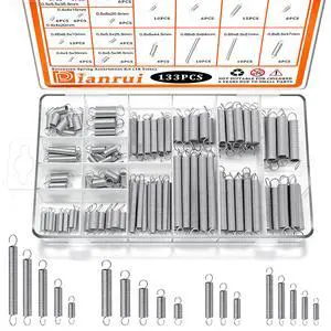 133 PCS Extension Spring Assortment Kit 18 Different Sizes Small Spring Zinc Plated Extension Springs for Home Repairs & DIY Springs Assortment 133 PCS Extension Spring Assortment Kit 18 Different Sizes Small Spring Zinc Plated Extension Springs for Home Repairs & DIY Springs Assortment
