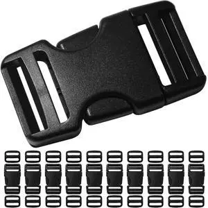 Buckles for 1 inch Wide Webbing Straps: Quick Side Release Buckle 10 set and Tri-Glide Slide 20 pcs Fit 1" Nylon Web Belt, Plastic Snap Fastener Clip Heavy Duty Replacement Dual Adjustable Buckles for 1 inch Wide Webbing Straps: Quick Side Release Buckle 10 set and Tri-Glide Slide 20 pcs Fit 1" Nylon Web Belt, Plastic Snap Fastener Clip Heavy Duty Replacement Dual Adjustable