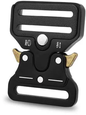2 Pack Tactical Belt Buckles, 1-1/2" Heavy Duty Metal Tactical Buckle Clips for Dog Collar Hardware, Harness, Backpack, Luggage Strap Release Clasp Replacement (Black) 2 Pack Tactical Belt Buckles, 1-1/2" Heavy Duty Metal Tactical Buckle Clips for Dog Collar Hardware, Harness, Backpack, Luggage Strap Release Clasp Replacement (Black)