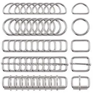 5 Style Approx 3/4 Inch Silver Belt Buckle Assortment Kit, Include Metal Roller, Adjustable Slide, D Ring, Circular, Square Ring for Purse Bag 5 Style Approx 3/4 Inch Silver Belt Buckle Assortment Kit, Include Metal Roller, Adjustable Slide, D Ring, Circular, Square Ring for Purse Bag