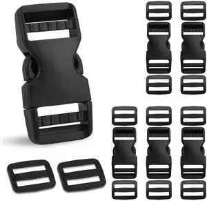 6 Set Buckles, 6 Quick Release Buckle + 12 Pcs Strap Clips (1 inch) | Heavy Duty Side Release Buckle, Plastic Buckle Clips for Nylon Strap, Dog Collar Extender, Backpack Strap Replacement 6 Set Buckles, 6 Quick Release Buckle + 12 Pcs Strap Clips (1 inch) | Heavy Duty Side Release Buckle, Plastic Buckle Clips for Nylon Strap, Dog Collar Extender, Backpack Strap Replacement