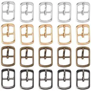 20 Pack 4 Colors Rectangular Metallic Single Prong Pin Shoes Buckles Metal Roller Hardware for Bags Leather Belt 20 Pack 4 Colors Rectangular Metallic Single Prong Pin Shoes Buckles Metal Roller Hardware for Bags Leather Belt