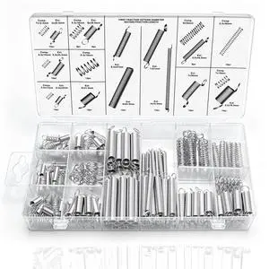 200PCS Spring Assortment Kit 20 Different Sizes Mini Zinc Plated Steel Compression and Extension Springs for DIY Repair Project 200PCS Spring Assortment Kit 20 Different Sizes Mini Zinc Plated Steel Compression and Extension Springs for DIY Repair Project