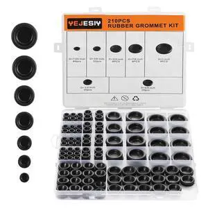 210PCS Rubber Grommet kit, Premium 7 Sizes Rubber Grommets for Wiring, Automotive, Home Improvement, Closed Wire Grommet for Wire Electrical Appliance Plumbing 210PCS Rubber Grommet kit, Premium 7 Sizes Rubber Grommets for Wiring, Automotive, Home Improvement, Closed Wire Grommet for Wire Electrical Appliance Plumbing