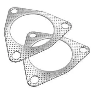 2PCS Exhaust Gasket, 3 Bolt Metal Three-hole Exhaust Flange Gasket, Multifunctional Manifold/Header/Muffler/Catalytic Converter Gasket,Exhaust Seal Gasket for Most Cars,Trucks,SUVs(2.5In) 2PCS Exhaust Gasket, 3 Bolt Metal Three-hole Exhaust Flange Gasket, Multifunctional Manifold/Header/Muffler/Catalytic Converter Gasket,Exhaust Seal Gasket for Most Cars,Trucks,SUVs(2.5In)