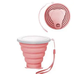 Silicone Collapsible Cups for Camping Travel,Small Portable Backpacking Camping Cup for Outdoor,Reusable Drinking Cup with Scale,270ml(Pink) Silicone Collapsible Cups for Camping Travel,Small Portable Backpacking Camping Cup for Outdoor,Reusable Drinking Cup with Scale,270ml(Pink)