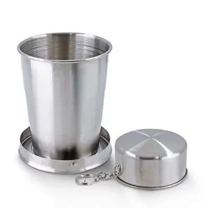 5oz Collapsible Travel Cup with Keychain | Stainless Steel, Folding, 150ml, for Hiking and Picnic 5oz Collapsible Travel Cup with Keychain | Stainless Steel, Folding, 150ml, for Hiking and Picnic