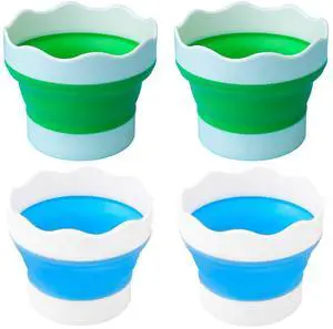 4 PCS Collapsible Paint Brush Washer Multifunctional Collapsible Bucket Foldable Water Cup Portable Silicone Washing Bucket Brush Holder Mini Foldable Washing Buckets for Watercolor Oil Painting 4 PCS Collapsible Paint Brush Washer Multifunctional Collapsible Bucket Foldable Water Cup Portable Silicone Washing Bucket Brush Holder Mini Foldable Washing Buckets for Watercolor Oil Painting