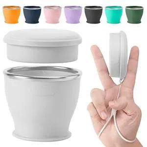 Collapsible Travel Cup, Foldable Water Cup with Lid, for Travel | BPA-Free Silicone Cups, Reusable Lightweight Drinking Cups for Camping, Travel, Airports, Hotel Collapsible Travel Cup, Foldable Water Cup with Lid, for Travel | BPA-Free Silicone Cups, Reusable Lightweight Drinking Cups for Camping, Travel, Airports, Hotel