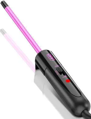 3/8 Inch Ceramic Small Curling Wand for Short Hair, 9mm Small Curling Iron | 9mm Small Barrel Without Clamp for Tight Curls, 450°F/430°F Dual Heat Settings, Dual Voltage, Pink 3/8 Inch Ceramic Small Curling Wand for Short Hair, 9mm Small Curling Iron | 9mm Small Barrel Without Clamp for Tight Curls, 450°F/430°F Dual Heat Settings, Dual Voltage, Pink
