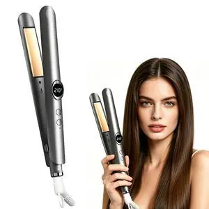 2-in-1 Hair Straightener & Curler, Dual-Voltage 30W, Fast Heat-Up | Stylish Design, 12 Heat Settings (150°C210°C) with Digital Display, One-Button Storage Lock 2-in-1 Hair Straightener & Curler, Dual-Voltage 30W, Fast Heat-Up | Stylish Design, 12 Heat Settings (150°C210°C) with Digital Display, One-Button Storage Lock