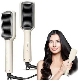 Hair Straightener Brush, Hair Straightener Styling Comb, Hair Straightener Brush Fast Heating, Straightening Brush 3-Speed Temperature Adjustment, Hair Straightener Reduces Frizz Hot-Air Brushes Hair Straightener Brush, Hair Straightener Styling Comb, Hair Straightener Brush Fast Heating, Straightening Brush 3-Speed Temperature Adjustment, Hair Straightener Reduces Frizz Hot-Air Brushes
