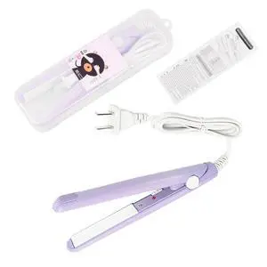 Mini Hair Straightener 2 in 1 Straight and Curly Hair Flat Iron Ceramic Tourmaline Plate 100-240V 20W US Plug (Purple) Mini Hair Straightener 2 in 1 Straight and Curly Hair Flat Iron Ceramic Tourmaline Plate 100-240V 20W US Plug (Purple)
