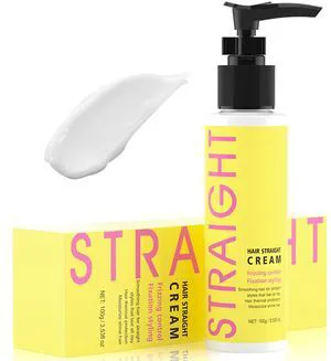 Hair Straightener Cream,Keratin Hair Treatment Straightening,Smooths Frizz, Curly Hair Becomes Straight in 5mins,3.38Oz(100g, White Hair Straightener Cream,Keratin Hair Treatment Straightening,Smooths Frizz, Curly Hair Becomes Straight in 5mins,3.38Oz(100g, White