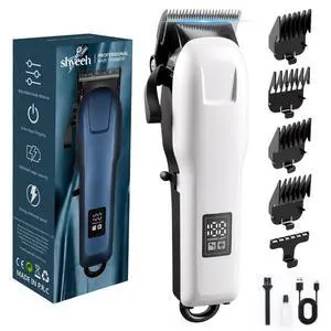 Cordless Hair Clippers for Men, Professional Barber Clippers | Cordless Hair Clippers with LED Display and Complete Guide Combs, Clippers for Hair Cutting for SalonQuality Home Grooming Cordless Hair Clippers for Men, Professional Barber Clippers | Cordless Hair Clippers with LED Display and Complete Guide Combs, Clippers for Hair Cutting for SalonQuality Home Grooming