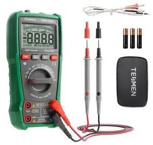 TMM-569A Digital Multimeter, TRMS 4000 Counts Ohmmeter, Auto-Ranging Voltage Tester with NCV, Voltage & Current, Resistance, Continuity, Diode, Capacitance, Phase, Temperature, Live Wire -Green TMM-569A Digital Multimeter, TRMS 4000 Counts Ohmmeter, Auto-Ranging Voltage Tester with NCV, Voltage & Current, Resistance, Continuity, Diode, Capacitance, Phase, Temperature, Live Wire -Green