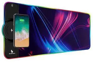 Mouse Pad,Gaming Desk Mat,Mouse Pad with Wireless Charging,15W Fast Chargering,10 Lighting Modes,for Gaming Keyboard&Mouse,Home&Office,Mobile Phone Devices,31.5"X11.8",Flare Color Mouse Pad,Gaming Desk Mat,Mouse Pad with Wireless Charging,15W Fast Chargering,10 Lighting Modes,for Gaming Keyboard&Mouse,Home&Office,Mobile Phone Devices,31.5"X11.8",Flare Color