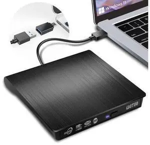 External DVD Drive, Portable USB 3.0 CD +/-RW Drive DVD Player for ROM Rewriter Burner for Laptop Desktop, Compatible with Windows 7/8/10/11 Mac MacBook Pro/Air (DVD Burner) External DVD Drive, Portable USB 3.0 CD +/-RW Drive DVD Player for ROM Rewriter Burner for Laptop Desktop, Compatible with Windows 7/8/10/11 Mac MacBook Pro/Air (DVD Burner)