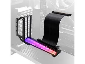 Vertical Graphics Card Holder Bracket with ARGB 5V 3Pin LED,GPU Mount,Video Card VGA Support Kit with PCIE3.0 Riser Cable- Black Vertical Graphics Card Holder Bracket with ARGB 5V 3Pin LED,GPU Mount,Video Card VGA Support Kit with PCIE3.0 Riser Cable- Black