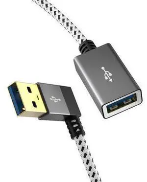 1 FT USB 3.0 Extension Cable, CableCreation Left Angle USB 3.0 Male to Female Extender Cord, 90 Degree USB 3.0 Adapter, for Oculus VR, Playstation, Xbox, Keyboard, Space Gray Aluminum 1 FT USB 3.0 Extension Cable, CableCreation Left Angle USB 3.0 Male to Female Extender Cord, 90 Degree USB 3.0 Adapter, for Oculus VR, Playstation, Xbox, Keyboard, Space Gray Aluminum