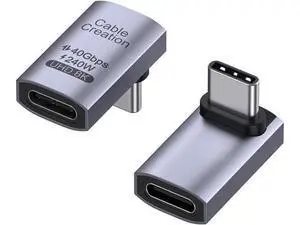 90 Degree USB C Adapter 2 Pack, UP Angle USB C Male to Female Adapter 40Gbps 240W Compatible with Steam Deck, ROG Ally, Switch, Notebook, PC, Tablet, Phone and More,UP Angle 90 Degree USB C Adapter 2 Pack, UP Angle USB C Male to Female Adapter 40Gbps 240W Compatible with Steam Deck, ROG Ally, Switch, Notebook, PC, Tablet, Phone and More,UP Angle