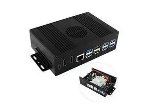 Waveshare Multi-Functional All-in-One Mini-Computer Kit, Compatible with Raspberry Pi 5, Aluminum Alloy Case, Comes with PCIe to 4-ch USB 3.2 Gen1 Adapter Waveshare Multi-Functional All-in-One Mini-Computer Kit, Compatible with Raspberry Pi 5, Aluminum Alloy Case, Comes with PCIe to 4-ch USB 3.2 Gen1 Adapter