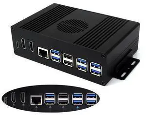 Multi-Functional All-in-One Mini-Computer Kit Compatible with Raspberry Pi 5, Pi5 PCIe Box Includes Aluminum Alloy Case, PCIe to 4-CH USB3.2 Gen1 Adapter Board, Pi5 HDMI and Type-C Adapter Board Multi-Functional All-in-One Mini-Computer Kit Compatible with Raspberry Pi 5, Pi5 PCIe Box Includes Aluminum Alloy Case, PCIe to 4-CH USB3.2 Gen1 Adapter Board, Pi5 HDMI and Type-C Adapter Board