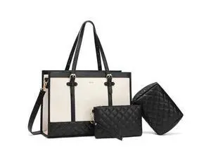 Keyli 3pcs Laptop Bag for Women,15.6 Inch Canvas+Leather Laptop Tote Bag Work Bags Large Capacity Business Computer Briefcase Casual College Shoulder Handbag Crossbody Purse for Travel Office Khaki Keyli 3pcs Laptop Bag for Women,15.6 Inch Canvas+Leather Laptop Tote Bag Work Bags Large Capacity Business Computer Briefcase Casual College Shoulder Handbag Crossbody Purse for Travel Office Khaki