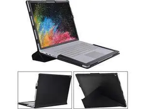 Case for 15 inch Microsoft Surface Book 3 / Surface Book 2 / Surface Book 1, Detachable PU Leather Protective Folio Protective Laptop Cover with Kickstand / Pencil Holder Black Case for 15 inch Microsoft Surface Book 3 / Surface Book 2 / Surface Book 1, Detachable PU Leather Protective Folio Protective Laptop Cover with Kickstand / Pencil Holder Black