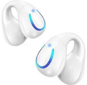 Open Ear Bone Conduction Headphones Bluetooth 5.3 Wireless Open Clip Ear Earbuds Built-in Mic with Ear Hooks 60 Hours Playtime Sport Earphones IPX7 Waterproof for Fitness Running Walking White 1 Open Ear Bone Conduction Headphones Bluetooth 5.3 Wireless Open Clip Ear Earbuds Built-in Mic with Ear Hooks 60 Hours Playtime Sport Earphones IPX7 Waterproof for Fitness Running Walking White 1