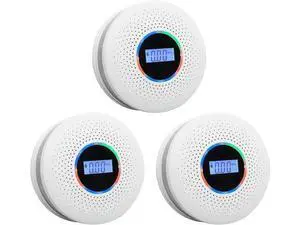 3 Packs Smoke and Carbon Monoxide Detector 2-in-1 CO Smoke Alarm Detector with LCD Display and Sound Light Alarm for Home Garage Office RV 3 Packs Smoke and Carbon Monoxide Detector 2-in-1 CO Smoke Alarm Detector with LCD Display and Sound Light Alarm for Home Garage Office RV