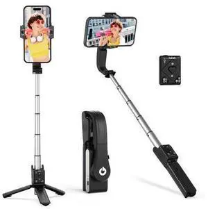 iSteady Q Gimbal Stabilizer for Smartphone, 1 Axis Selfie Stick Tripod with Face Tracking, 360° Rotation, 4 in 1 Portable Phone Tripod w/Extendable Stick for iPhone 14/Android Video Recording iSteady Q Gimbal Stabilizer for Smartphone, 1 Axis Selfie Stick Tripod with Face Tracking, 360° Rotation, 4 in 1 Portable Phone Tripod w/Extendable Stick for iPhone 14/Android Video Recording