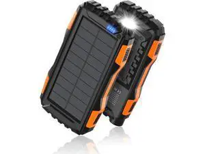Solar Charger Power Bank 42800mAh Portable Charger Solar Power Bank External Battery Pack 5V3.1A Qc 3.0 Fast Charger Built-in Super Bright Flashlight (Orange) Solar Charger Power Bank 42800mAh Portable Charger Solar Power Bank External Battery Pack 5V3.1A Qc 3.0 Fast Charger Built-in Super Bright Flashlight (Orange)