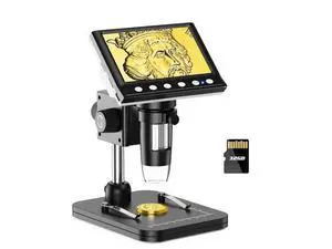 4.3" Coin Microscope, IPS Digital Microscope for Adults, Coin Magnifier with 8 LED Lights, Windows Compatible, Include 32GB Memory Card 4.3" Coin Microscope, IPS Digital Microscope for Adults, Coin Magnifier with 8 LED Lights, Windows Compatible, Include 32GB Memory Card