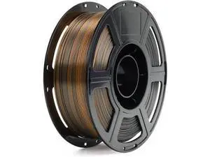 FLASHFORGE Silk Dual Color Filament, Black and Gold 2 in 1 Coextrusion Silk PLA Filament 1.75mm, 3D Printer Filament Color Change 1kg(2.2lbs) Spool, Dimensional Accuracy +/- 0.02mm FLASHFORGE Silk Dual Color Filament, Black and Gold 2 in 1 Coextrusion Silk PLA Filament 1.75mm, 3D Printer Filament Color Change 1kg(2.2lbs) Spool, Dimensional Accuracy +/- 0.02mm
