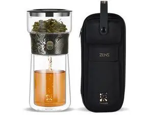 Cool Glass Teapot with Infuser, Smart One Touch Tea Maker for Loose Tea Diffusers with Insulated Mug and Portable Tea Kits, Enchanted Teapot Alternatives for Tea Lover Gifts Cool Glass Teapot with Infuser, Smart One Touch Tea Maker for Loose Tea Diffusers with Insulated Mug and Portable Tea Kits, Enchanted Teapot Alternatives for Tea Lover Gifts