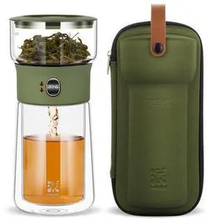 Modern Glass Infuser Teapot, Smart One Touch Tea Maker for Loose Tea Diffusers with Insulated Mug and Portable Case, Enchanted Teapot Alternatives for Tea Lover Gifts Modern Glass Infuser Teapot, Smart One Touch Tea Maker for Loose Tea Diffusers with Insulated Mug and Portable Case, Enchanted Teapot Alternatives for Tea Lover Gifts