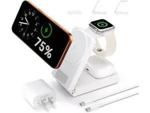 3 in 1 Charging Station 25W Foldable Magnetic Fast Wireless Charger Stand for Multiple Devices Travel Charger for iPhone 17 16 15 14 13 12 Series Watch AirPods 4/3/2/Pro 3 in 1 Charging Station 25W Foldable Magnetic Fast Wireless Charger Stand for Multiple Devices Travel Charger for iPhone 17 16 15 14 13 12 Series Watch AirPods 4/3/2/Pro