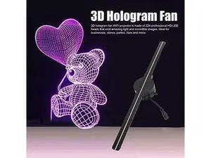 3D Hologram Fan,16.5 Inch 3D Hologram Projector Advertising Display, Holographic 2000x224 3D Projector with 224 LED Light Beads, for Halloween Business Store 3D Hologram Fan,16.5 Inch 3D Hologram Projector Advertising Display, Holographic 2000x224 3D Projector with 224 LED Light Beads, for Halloween Business Store