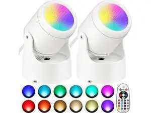 6W RGBW Uplighting Indoor Color Changing Up Lights Indoor with Remote Dimmable LED Spot Lights for Home Aluminum Accent Lighting for Party Plant Decor with 5.9 FT Plug Cord, 2 Pack 6W RGBW Uplighting Indoor Color Changing Up Lights Indoor with Remote Dimmable LED Spot Lights for Home Aluminum Accent Lighting for Party Plant Decor with 5.9 FT Plug Cord, 2 Pack