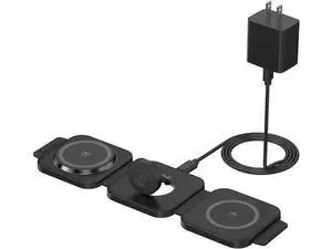 Wireless Charging Station for Multiple Devices - 3 in 1 Foldable Magnetic Wireless Charger - Travel Charging Pad for iPhone 16 15 14 13 12 Pro Max Plus Watch & AirPods (Black) Wireless Charging Station for Multiple Devices - 3 in 1 Foldable Magnetic Wireless Charger - Travel Charging Pad for iPhone 16 15 14 13 12 Pro Max Plus Watch & AirPods (Black)
